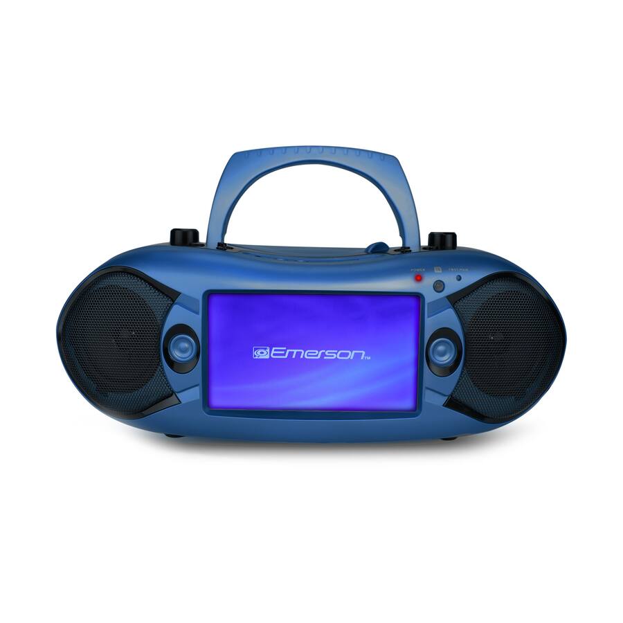 Alt View 2. Emerson - Emerson 7” Bluetooth® DVD Boombox with AM/FM Radio & Stereo Speakers - Blue.
