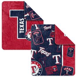 Logo Brands - Texas Rangers 50" x 60" Dream Weave Throw Blanket - Navy