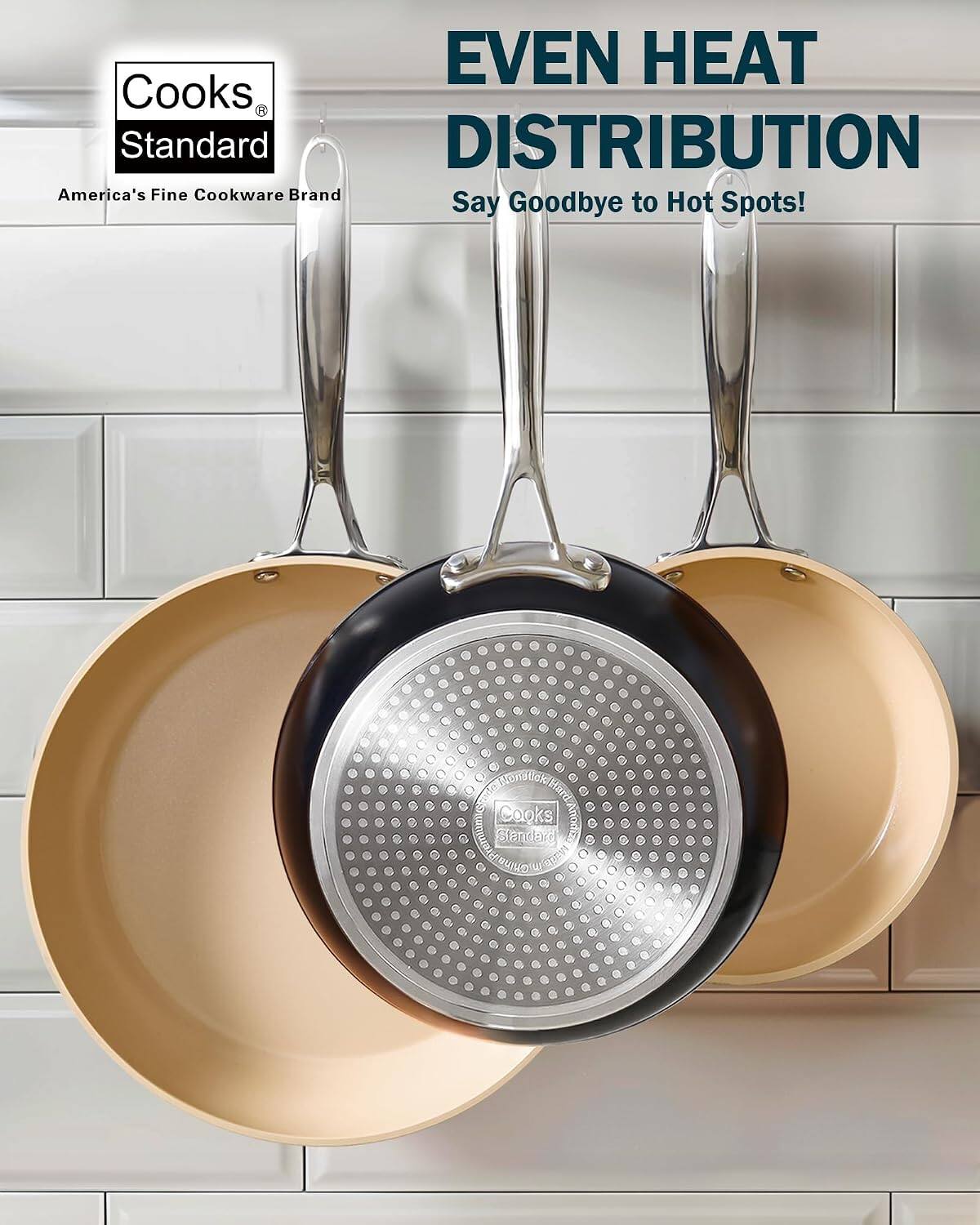 EVEN HEAT DISTRIBUTION  
America's Fine Cookware Brand  
Say Goodbye to Hot Spots!