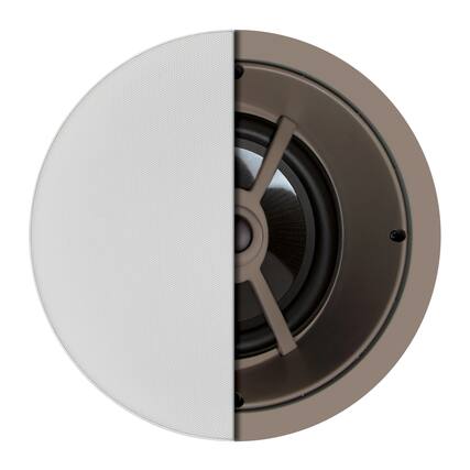 Front. Proficient Audio - 8" 150-Watt Protege C841 LCR In-Ceiling Speaker, Pivoting Silk-Dome Tweeter, Contour Switches, 8 Ohms - White.