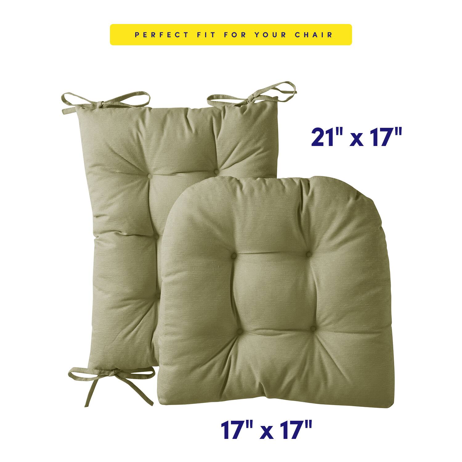 PERFECT FIT FOR YOUR CHAIR

21" x 17"

17" x 17"