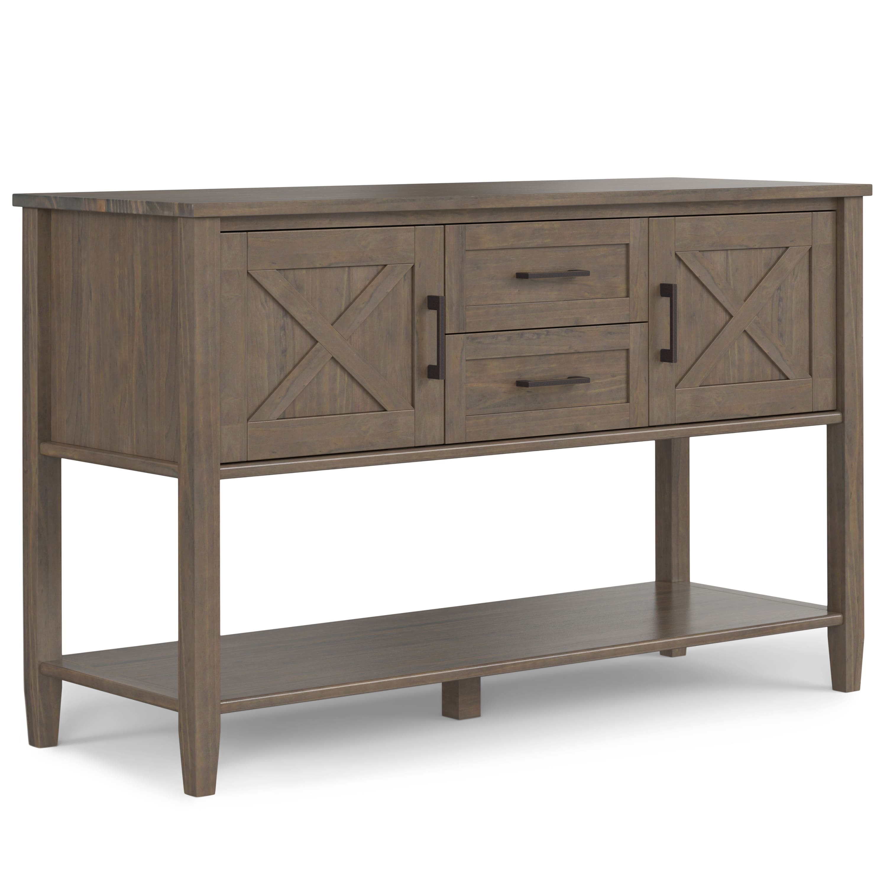 Simpli Home - Ela SOLID WOOD 48 inch Wide Transitional Console Table - Smoky Brown