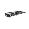Front. Fleximounts - 48 in. x 24 in. Heavy Duty Steel Garage Wall Shelf with Brackets - Black.