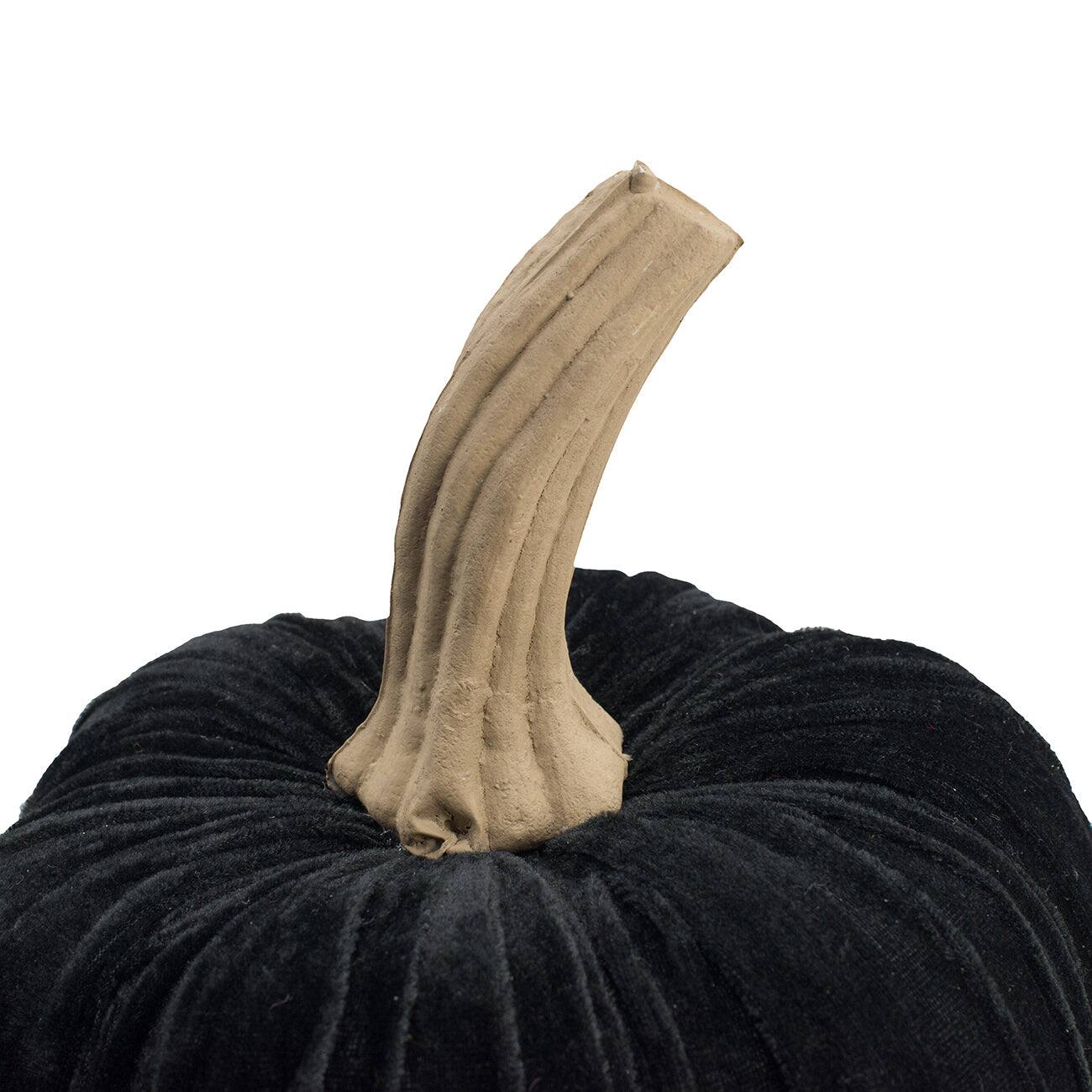 Alt View 3. Boyel Living - Large Black Velvet Pumpkin for Halloween Decor - Black.