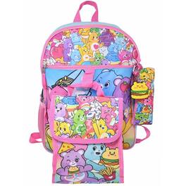 Care Bears - Girls Care Bear 16" Backpack for School with Rectangular Lunch Bag, 5 Piece Set - Assorted Pre-Pack