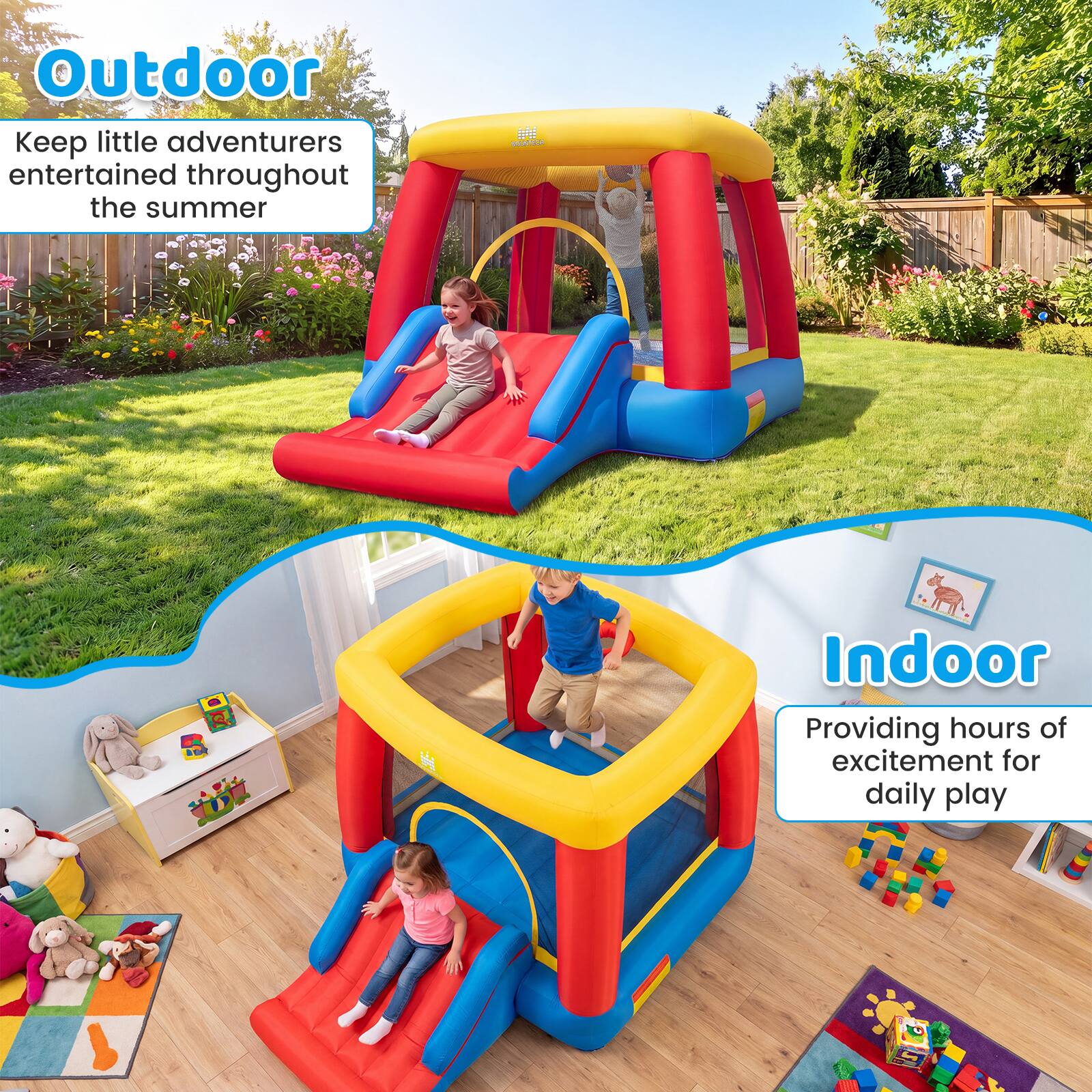 Outdoor  
Keep little adventurers entertained throughout the summer

Indoor  
Providing hours of excitement for daily play
