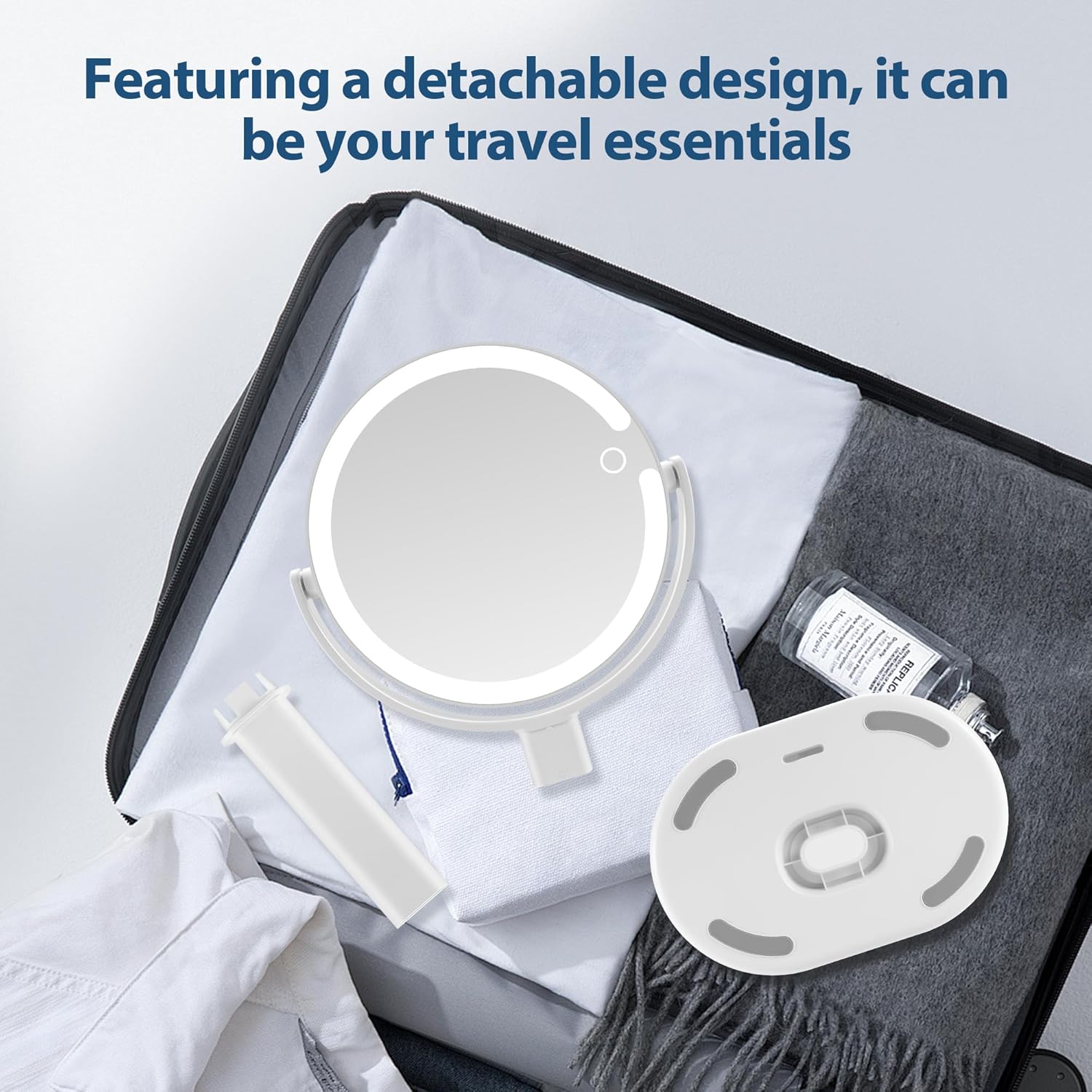 Featuring a detachable design, it can be your travel essentials