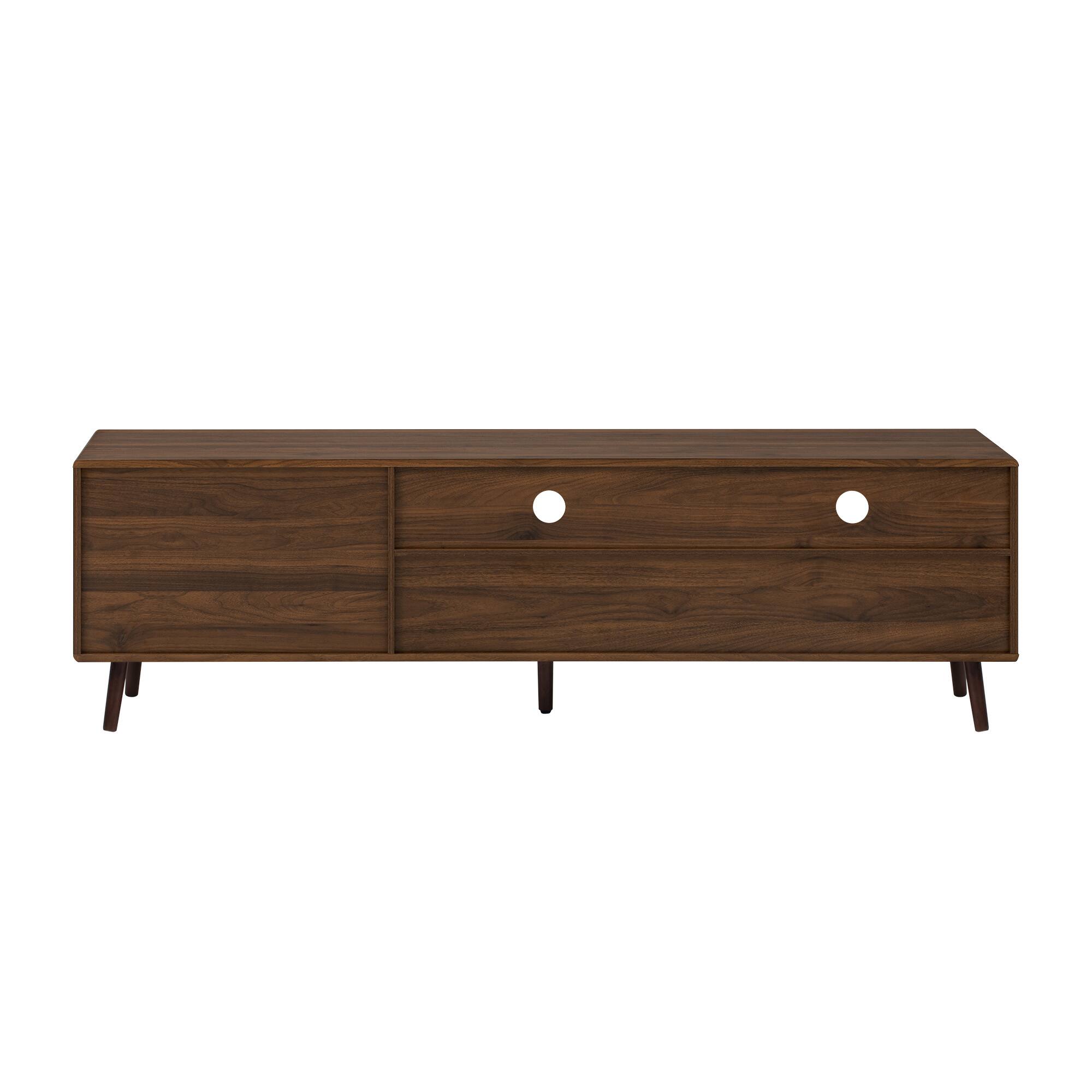 Alt View 7. Spaco - Spaco Mid Century TV Stand for TVs 80", Media Console with 2 Drawers and Drop Down Door,for Living Room and Home Theater - Natural.