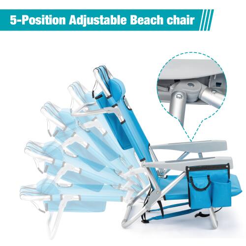 5-Position Adjustable Beach Chair