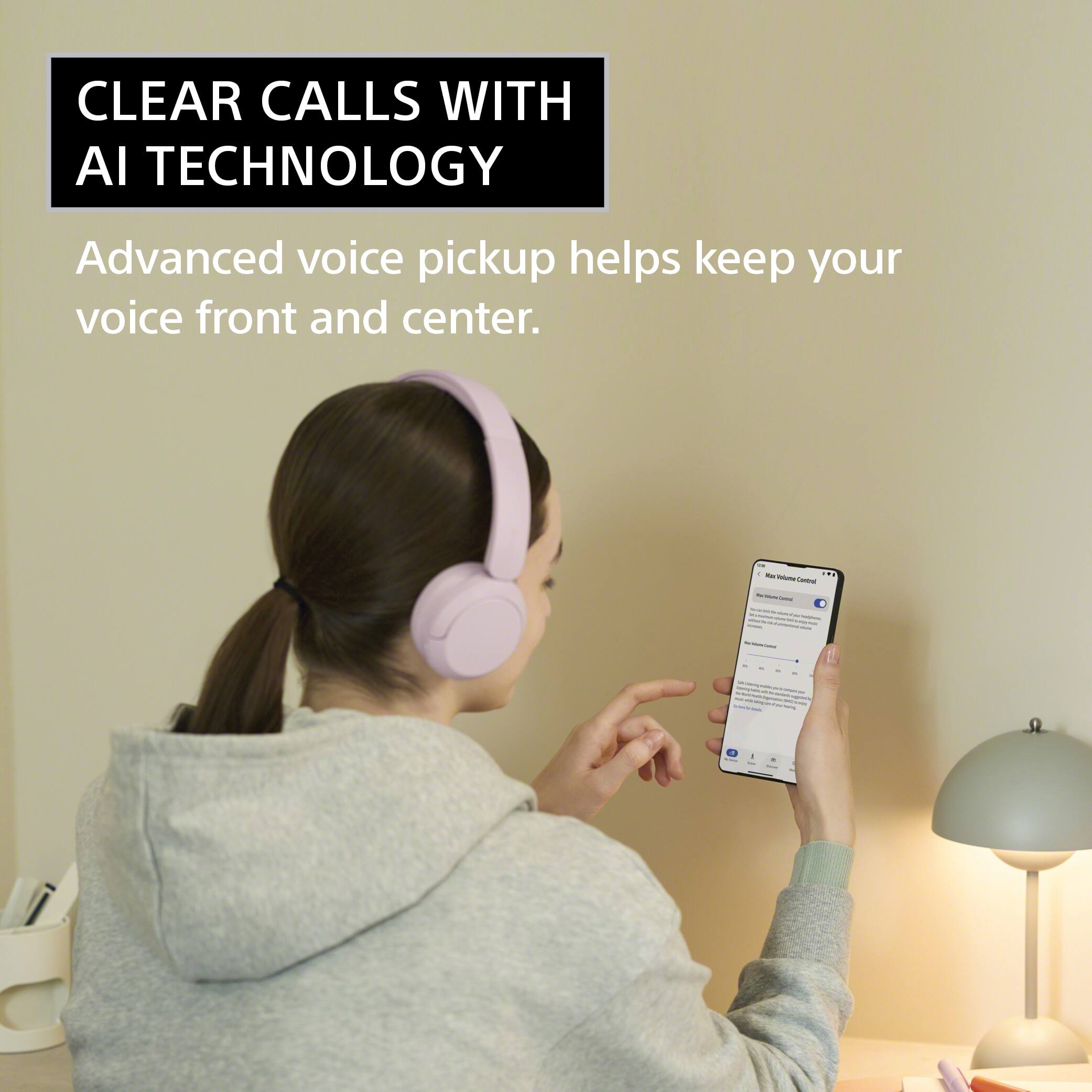 CLEAR CALLS WITH AI TECHNOLOGY  
Advanced voice pickup helps keep your voice front and center.