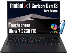 ThinkPad X1 Carbon Gen 13 Aura Edition
Touchscreen Ultra 7 32GB 1TB
AI PC