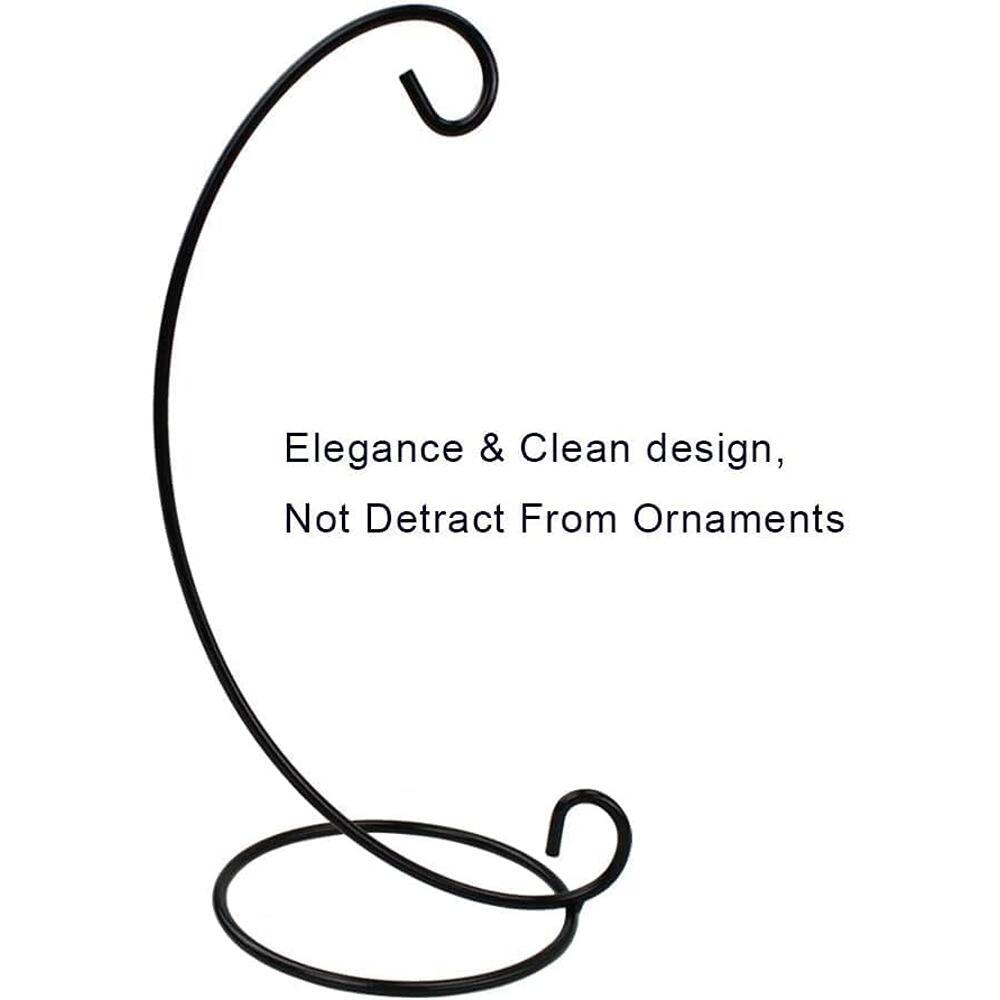 Angle. PARKER SLATER - 9 In Iron Ornament Display Stand with Hanging Hook for Christmas Decor - 9in 4 pack.