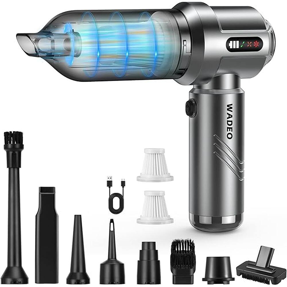 Front. ACJPR - WADEO Car Vacuum Portable Cordless 18000PA,.