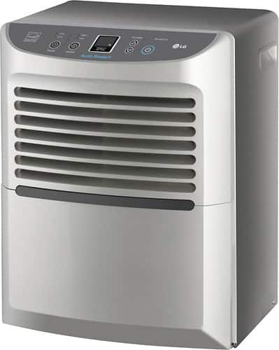 Angle Standard. LG - 45-Pint Dehumidifier - Gray.