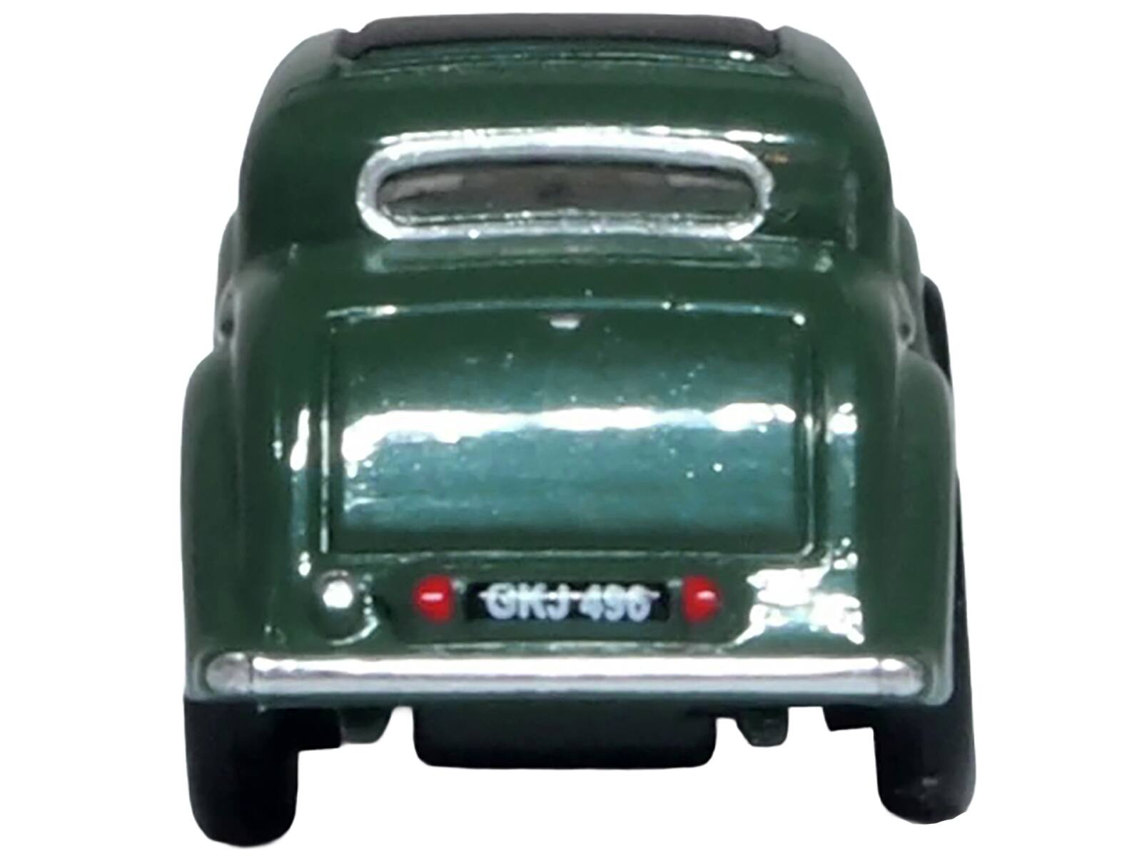 Alt View 1. Oxford Diecast - Jaguar SS RHD (Right Hand Drive) Suede Green with Black Top 1/148 (N) Scale Diecast Model Car by Oxford Diecast - Suede Green with Black.