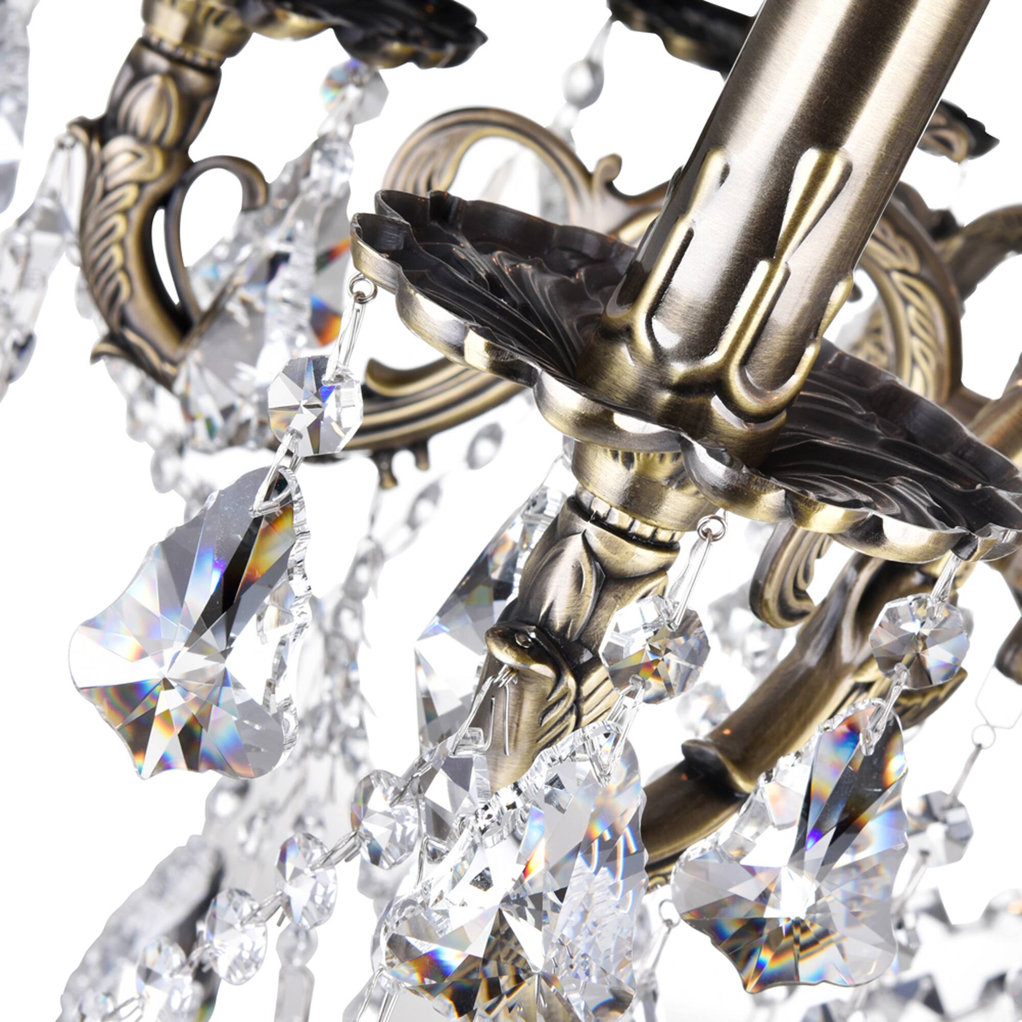 Alt View 1. CWI Lighting - Brass 6 Light Up Chandelier With Antique Brass Finish - Antique Brass.