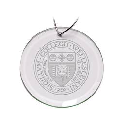 Jardine - Wellesley Blue 3'' Logo Glass Round Ornament - Multicolor