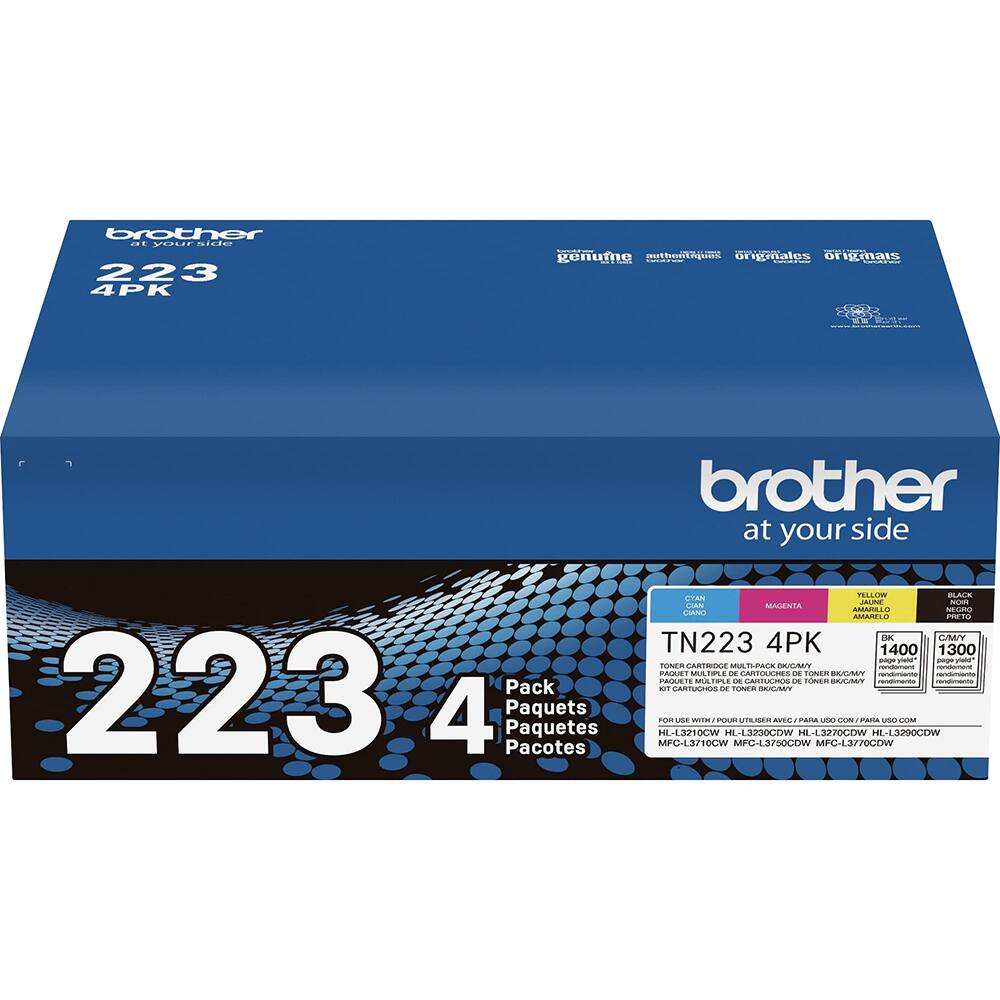 brother 2.. yoursu side 223 4PK gigonins authenteui onmales DF OriSCREaIo brother at your side 223 Pack 4 Paquets Paquetes Pacotes TILLINN ELACA CITAN JALMNE NO CAN MAGENTA AMARILO NEGRO CANNIO ANARELO P-10 DK CAY TN223 4PK 1400 1300 - - - ONER ARTRE MA AIEAC TAUGNATY - PAAN LIPLE CARTOLCHES k TONER BUEUNA/Y - ntin_ PAGUETE MA P DE CARTUORNOS - Knen NSMY renmerto - ToM CARTUCIN - TONE BAJEUM/Y POTUSE mim POLE COCN- AIE PARA - PAIA uSO LIM HL-13210CW HL13230COW HLL3270COW HLL3200COW MFC-L3710CW MFC-L3750CDWV MFC-L3770COW