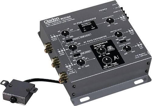 Front. Clarion - 3-Way Electronic Crossover - Gray.