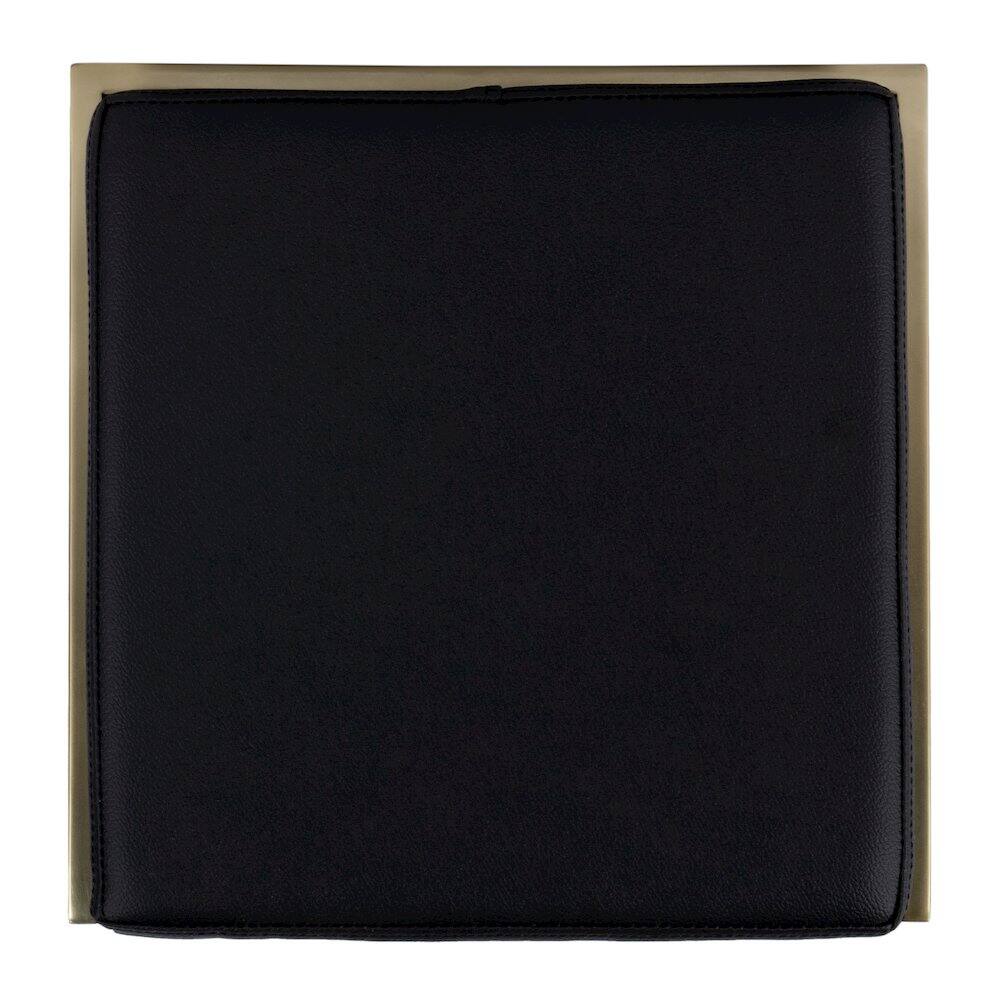 Front. Butler Specialty - Natalya 25.5 in. Seat Height Square Upholstered and Metal Backless Counter Stool with Footrest - Black.