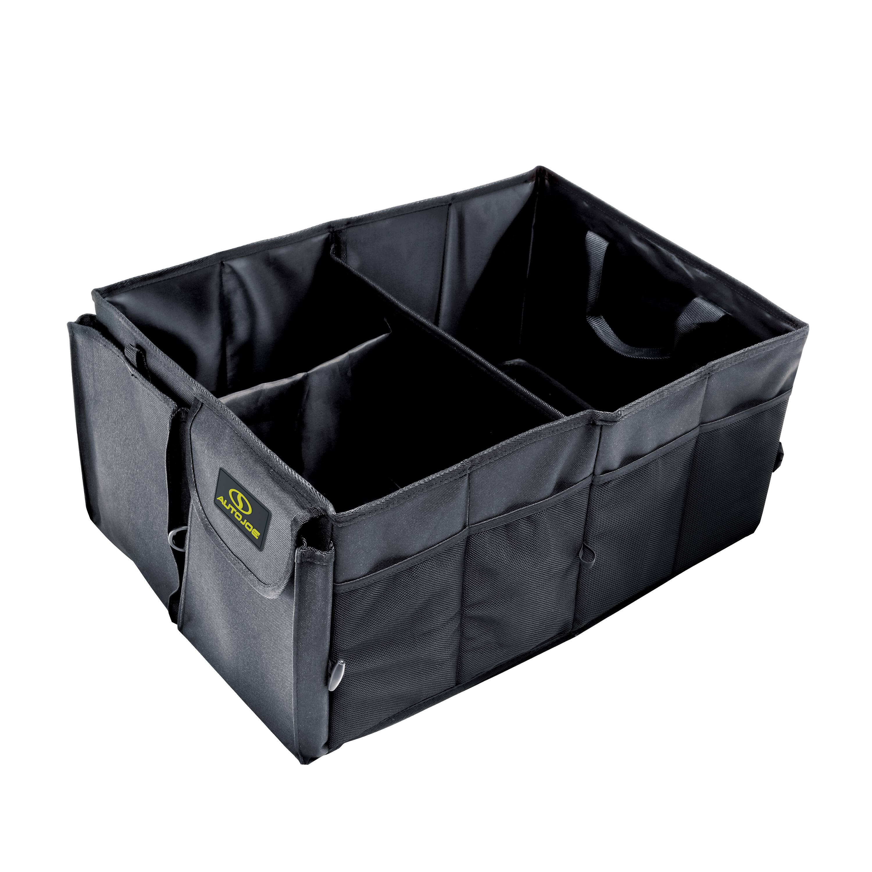 Front. Sun Joe - Collapsible Auto Storage Organizer - Black.