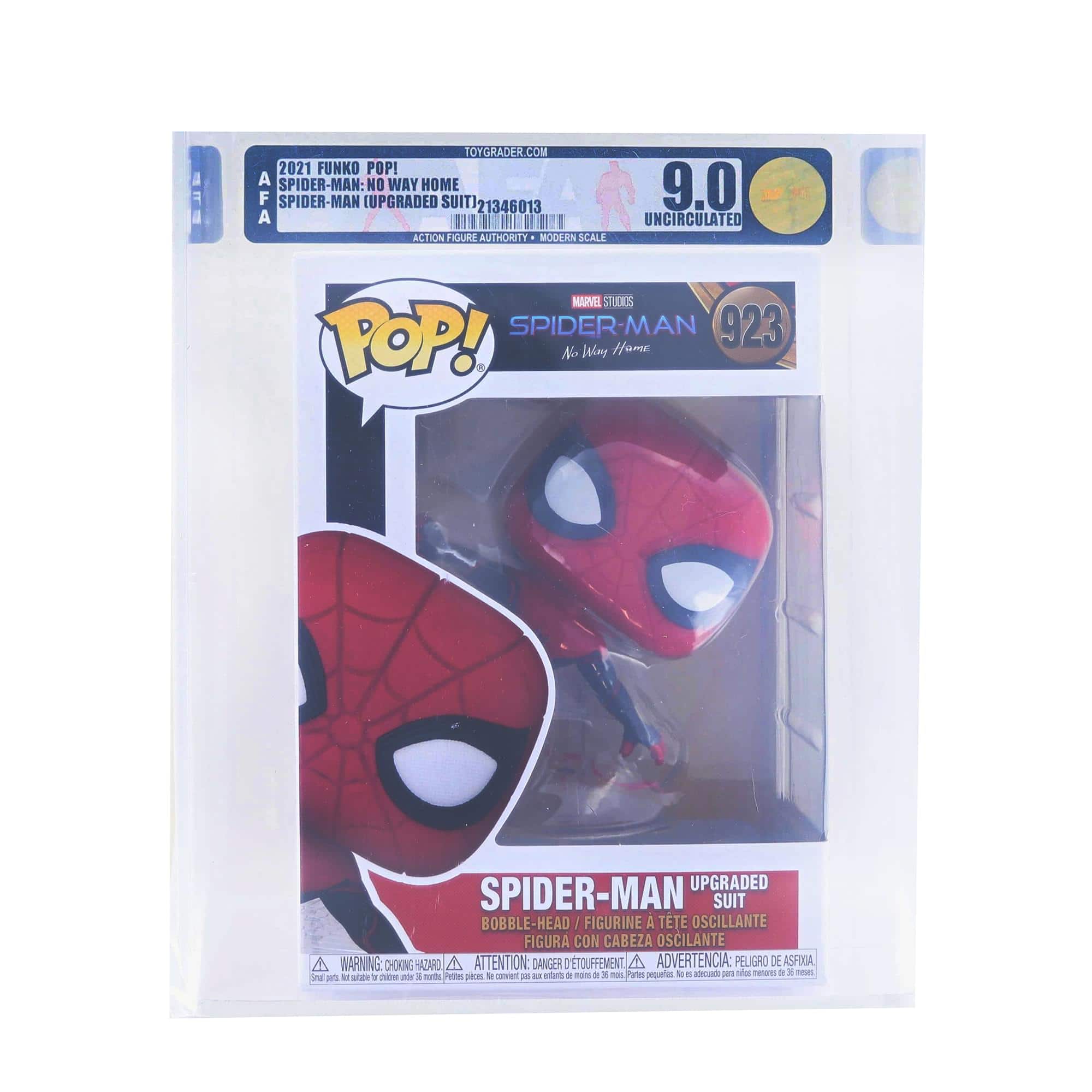 Marvel - Spiderman No Way Home Funko POP | Spiderman Upgrade Suit | Rated AFA 9.0 - Red/Black