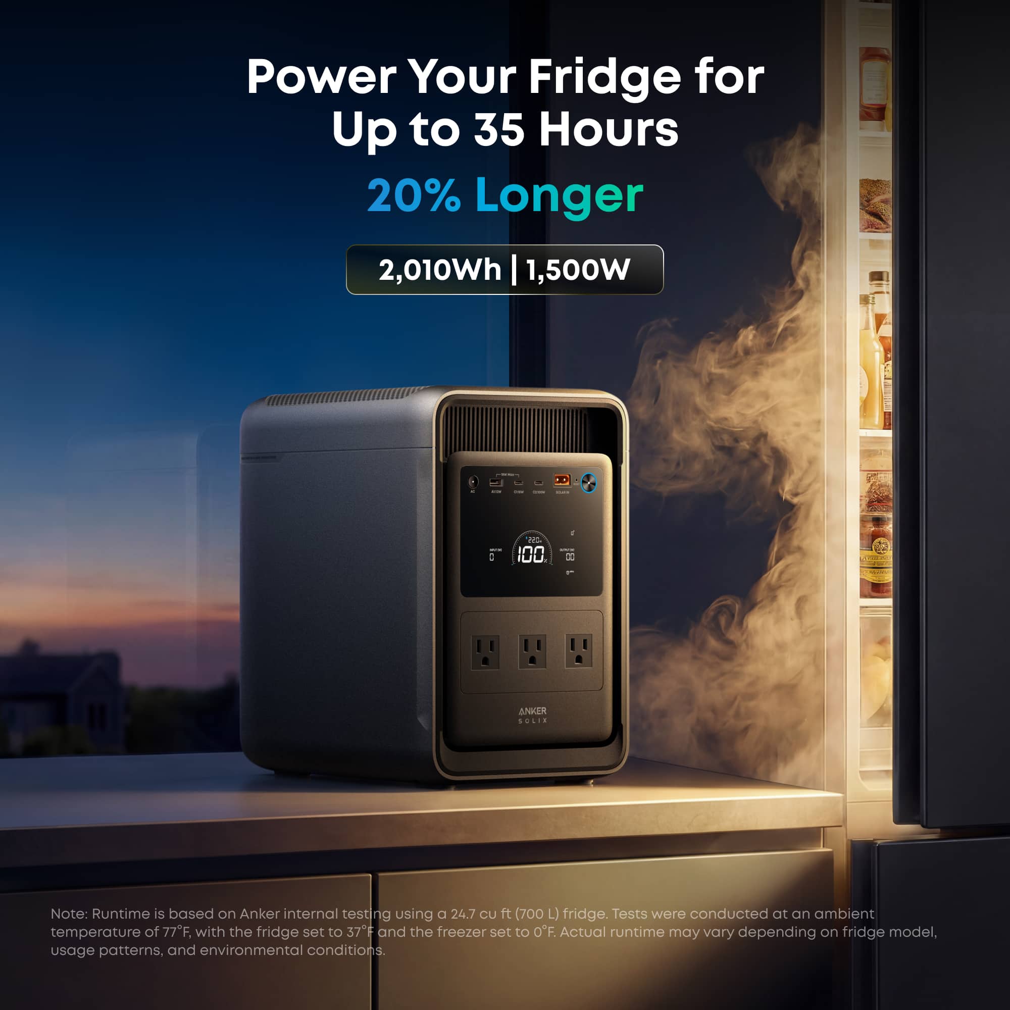 Anker SOLIX S2000 Portable Power Station w/200W Bifacial Solar