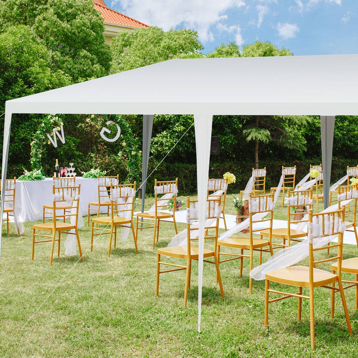 Alt View 3. Costway - Costway 10'x20' Outdoor Party Wedding Tent Heavy Duty Canopy Pavilion - White.