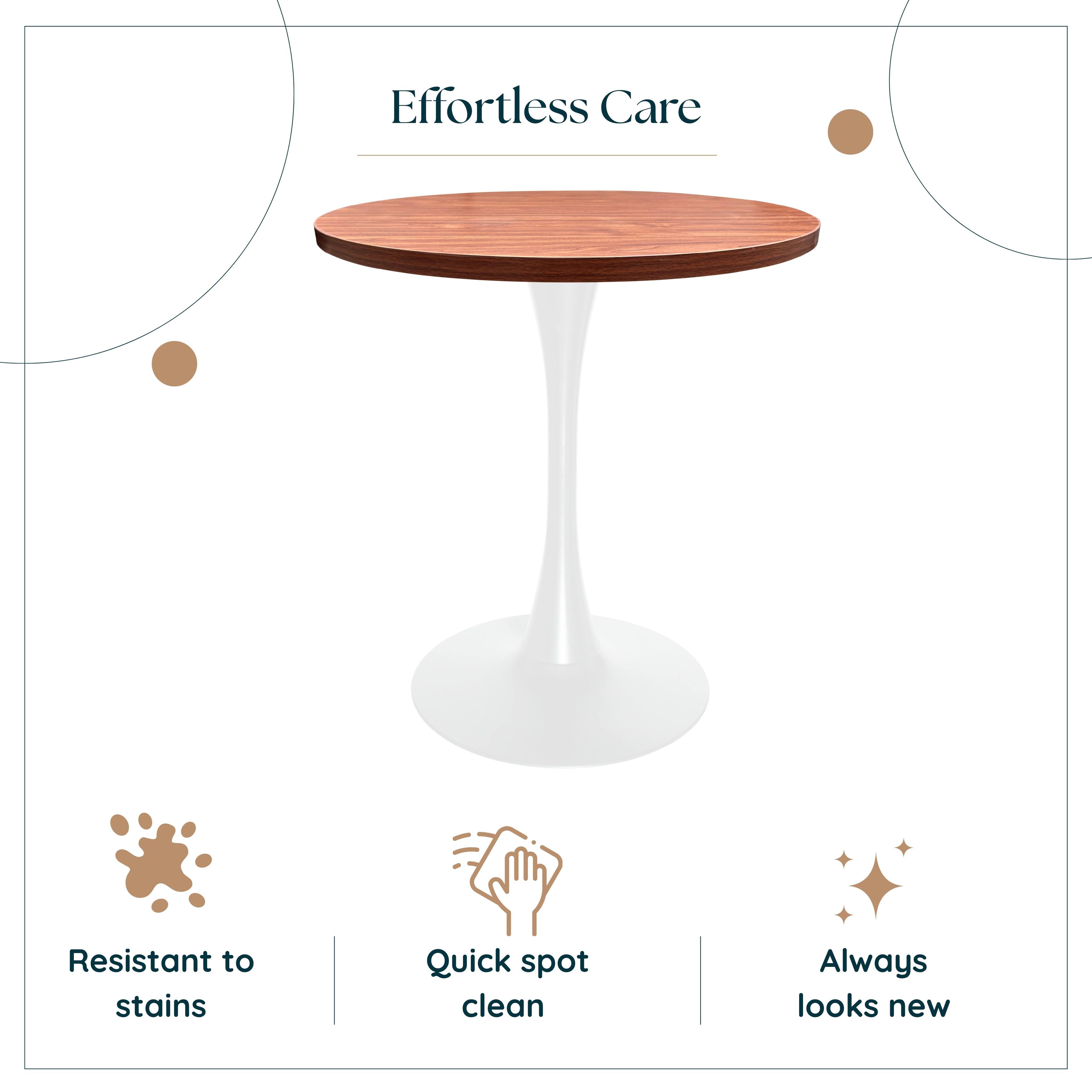 Effortless Care  
- Resistant to stains  
- Quick spot clean  
- Always looks new