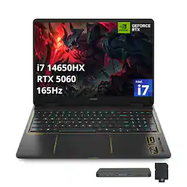 HP - OMEN 16" Gaming Laptop,Core i7 14650HX,32GB RAM,1TB SSD+1TB Dock Set,GeForce RTX 5060,Backlit Keyboard,Win11Pro - Black