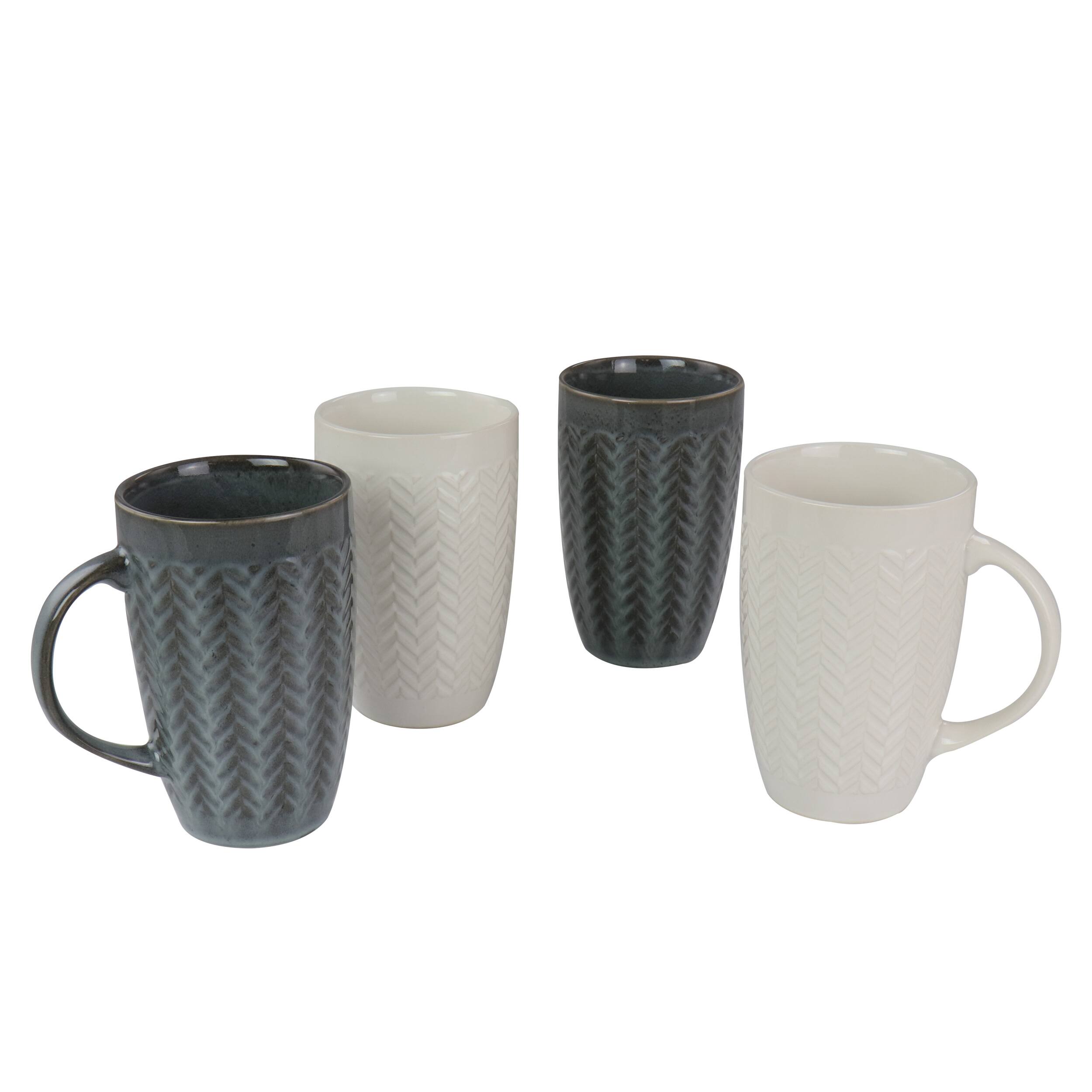 Alt View 1. Gibson - Gibson Home 22 oz Stoneware Mug set of 4 - Assorted.