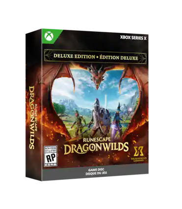 XBOX SERIES X
RUNESCAPE DRAGONWILDS
DELUXE EDITION
EDITION DELUXE
RATING PENDING
COTE EN ATTENTE
RP
ESRB
GAME DISC
DISQUE DU JEU
THE RUNESCAPE COMPANY - RP (Rating Pending)