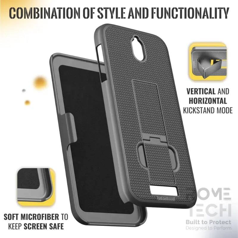 COMBINATION OF STYLE AND FUNCTIONALITY  
VERTICAL AND HORIZONTAL KICKSTAND MODE  
SOFT MICROFIBER TO KEEP SCREEN SAFE  

Built to Protect  
Designed to Perform