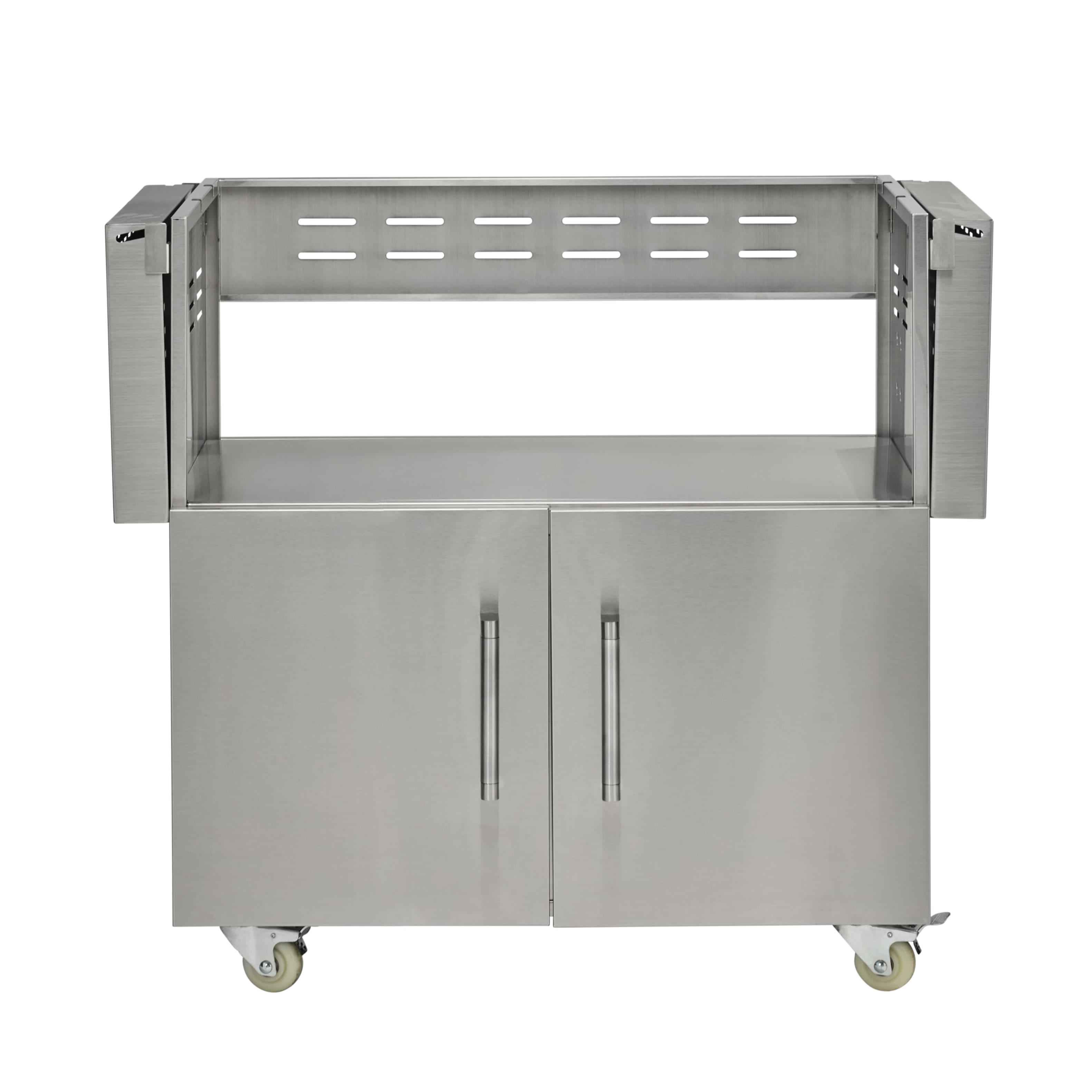 Coyote Outdoor Living - cart For 36" Charcoal Grill - Stainless Steel - Front_Zoom