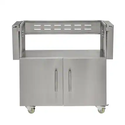 Front. Coyote Outdoor Living - Coyote Outdoor Living cart For 36" Charcoal Grill - Stainless Steel.