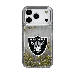 Keyscaper - NFL - Las Vegas Raiders Linen Logo iPhone Glitter Case - 15 - Multicolor