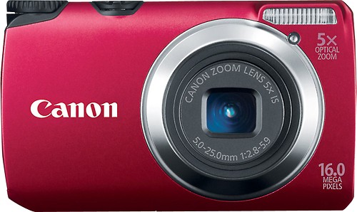 Lograr proporción Compuesto Best Buy: Canon PowerShot 16 Megapixel Compact Camera Red A3300 IS