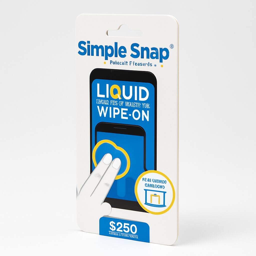 Simple Snap  
Polycalt Fieaserts  
LIQUID  
ENAIL FIES OF WAISTE YOR.  
WIPE-ON  
REAL UNDIADO  
CAMILOOND  
$250