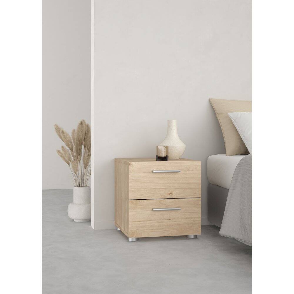 Alt View 7. Tvilum - Pepe 2 Drawer Nightstand, Jackson Hickory - Brown.