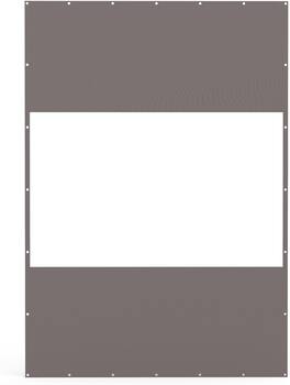 Mondawe - 10'H x 7'W Heavy Duty Outdoor Clear Panel Waterproof PVC Polyester Curtain - Gray