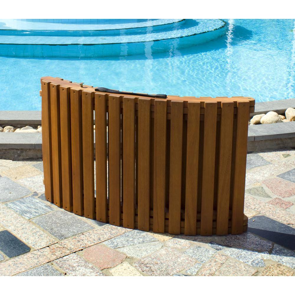 Alt View 3. Northbeam - Curved Folding Chaise Lounger - Brown.