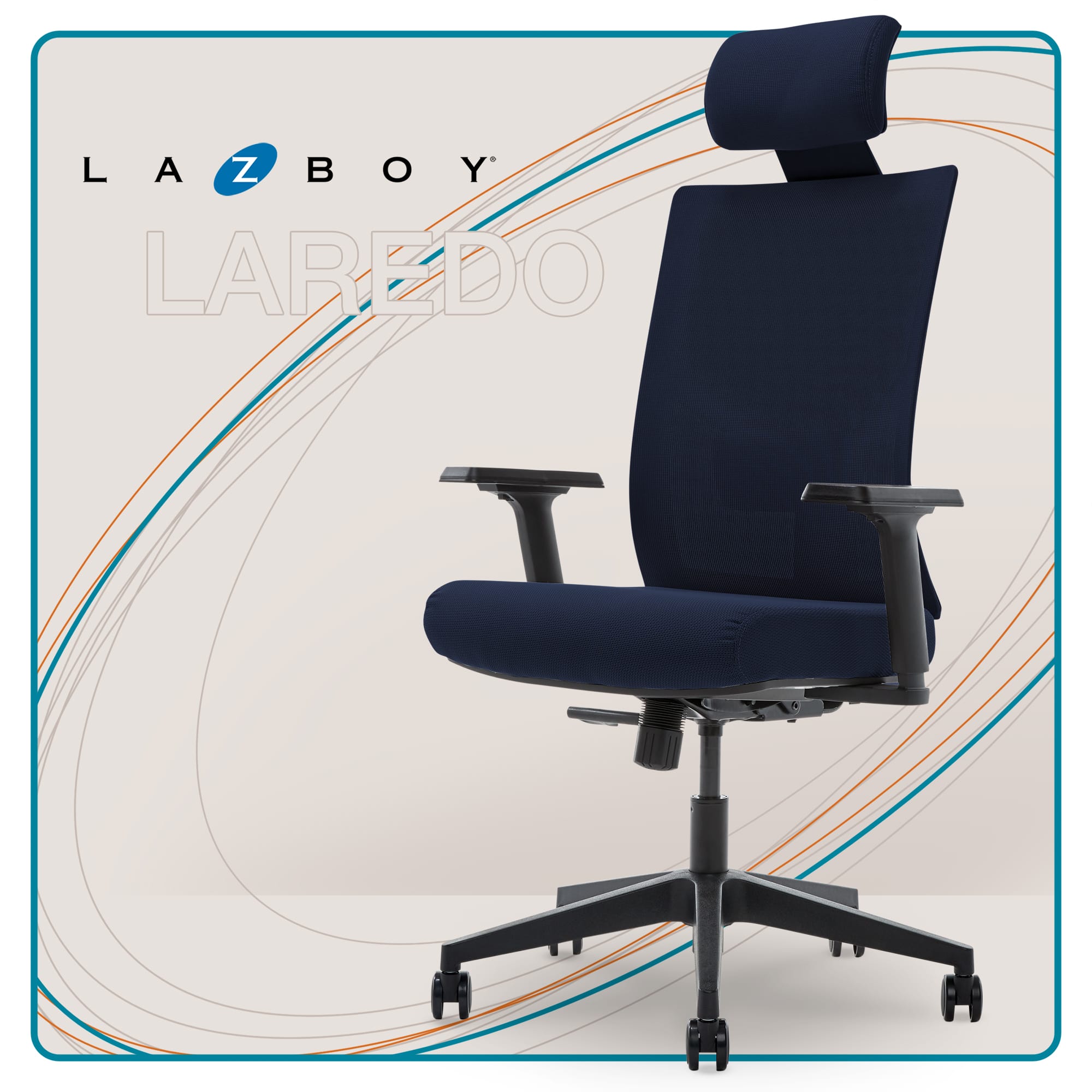 Best Buy: La-Z-Boy Ergonomic Executive Mesh Office Chair with 