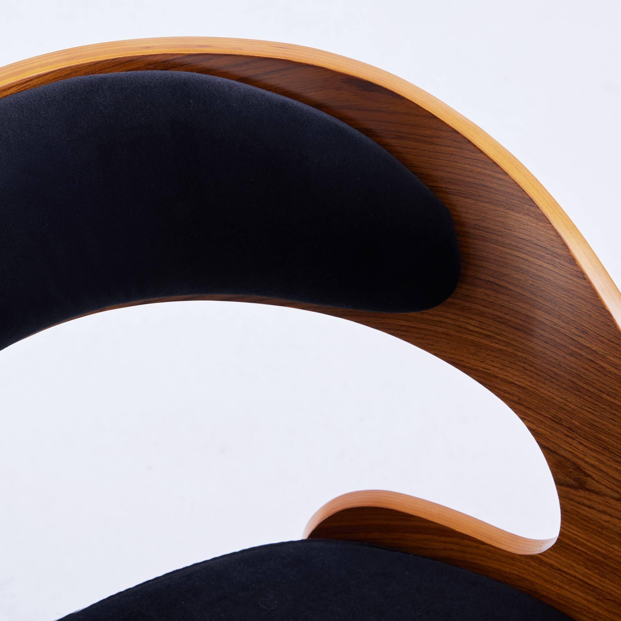 Alt View 3. Boyel Living - Wood Dining Chairs Set of 2 Modern Upholstered with Curved Backrest for indoor - Black.