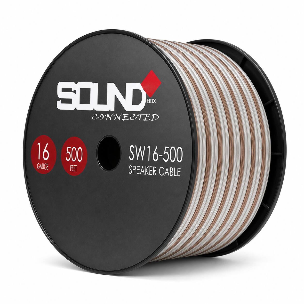 SOUND BOX CONNECTED  
16 GAUGE  
500 FEET  
SW16-500 SPEAKER CABLE