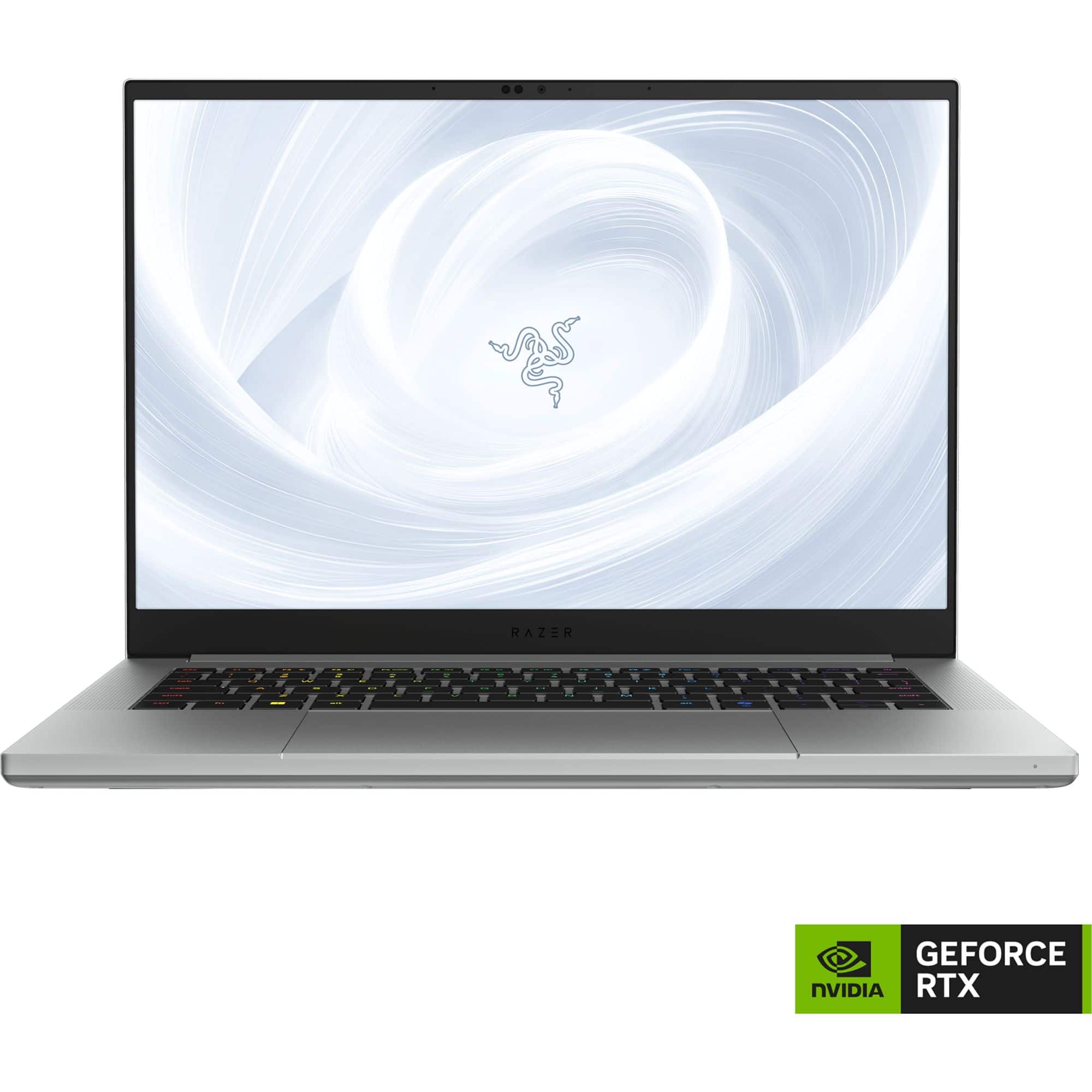 Razer - Blade 14 - 14" 3K 120Hz OLED Gaming Laptop - AMD Ryzen AI 9 365 - 32GB Memory - NVIDIA RTX 5070 - 1TB SSD - Mercury - Front_Zoom