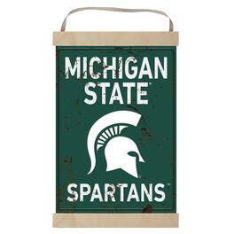 Jardine - Michigan State Spartans Faux Rust Banner Sign - Green