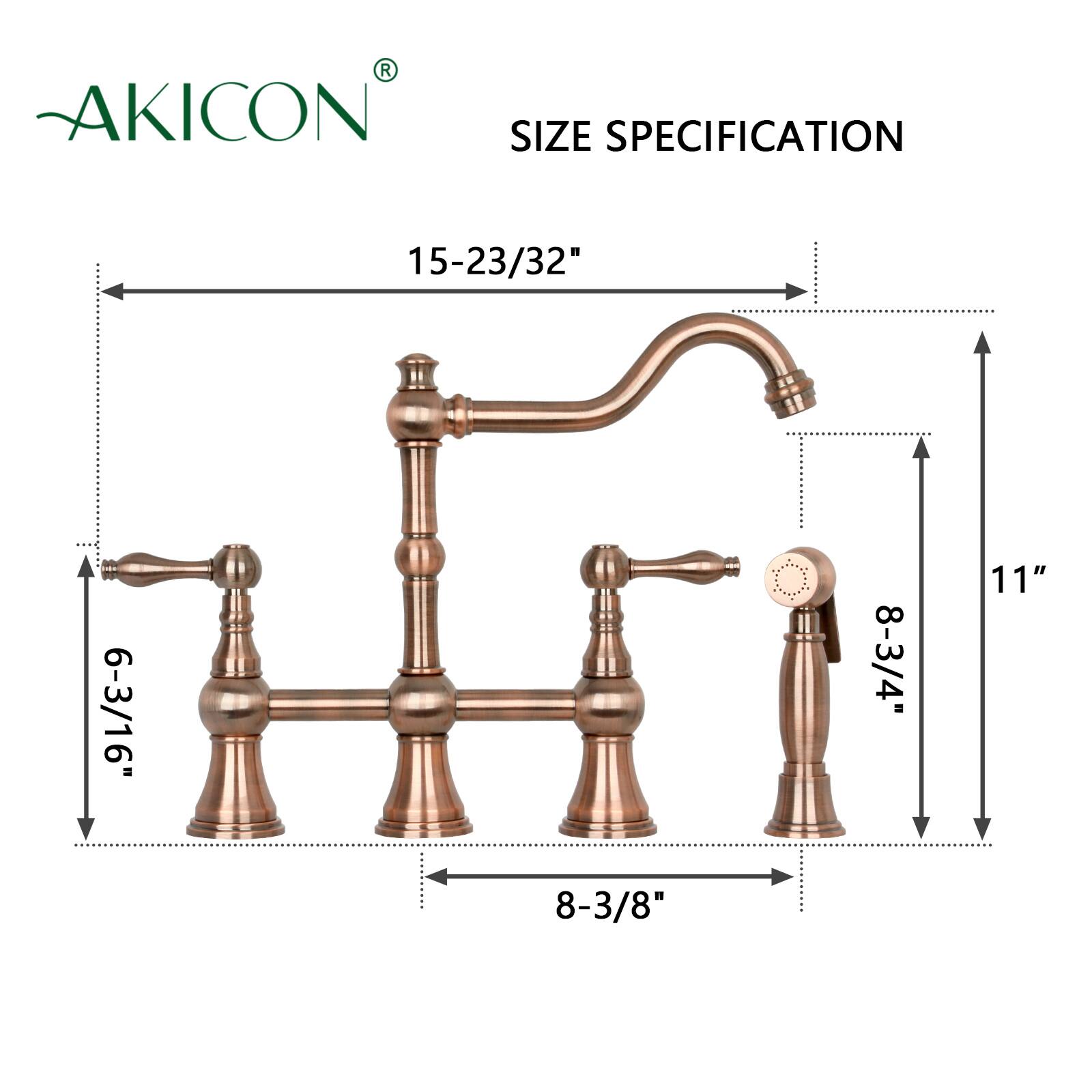 AKICON SIZE SPECIFICATION  
15-23/32"  
6-3/16"  
8-3/4"  
11"  
8-3/8"