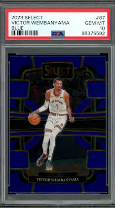 Topps - Victor Wembanyama Rookie Card 2023-24 Select Blue #87 PSA 10