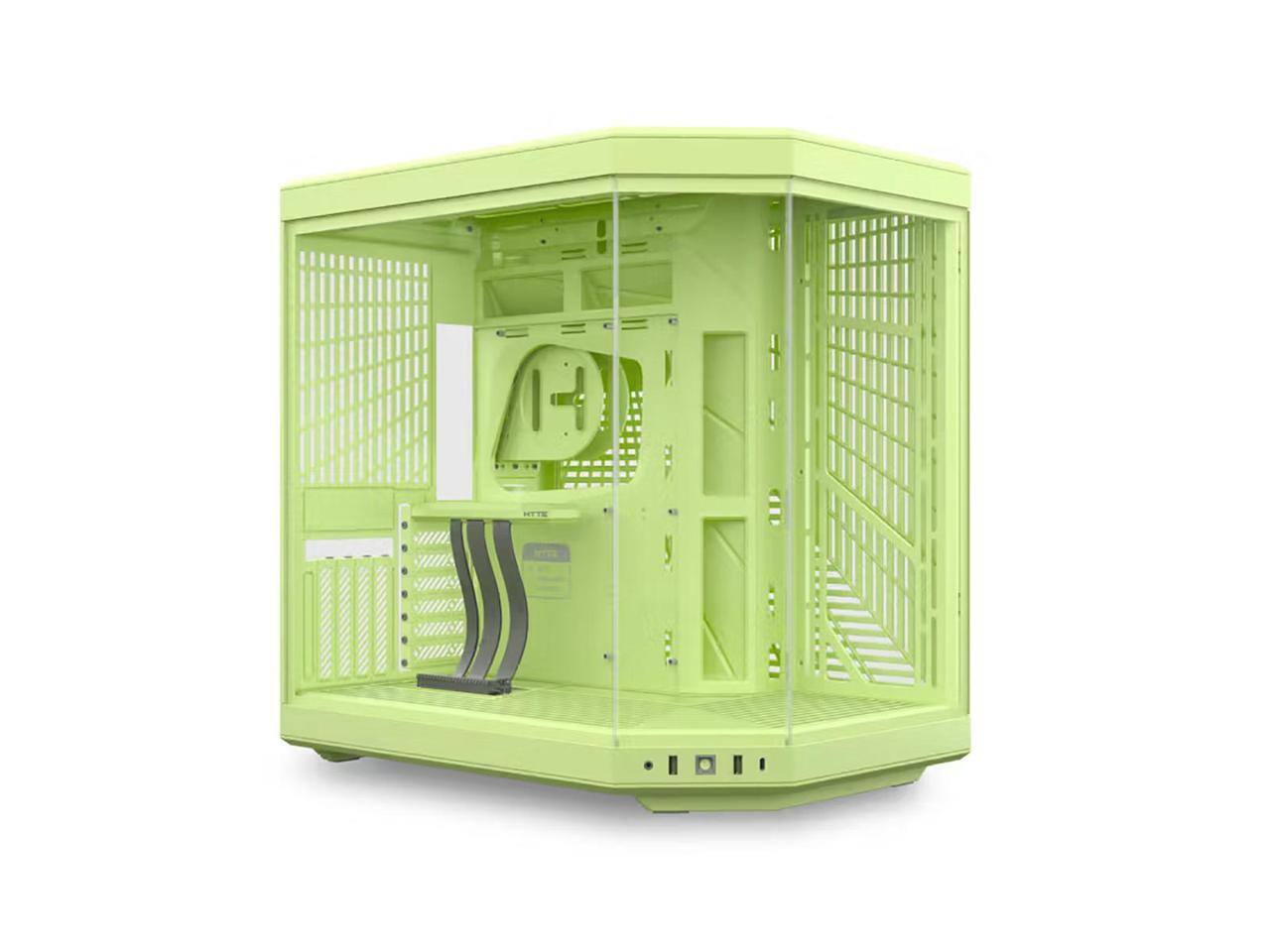 Alt View 6. HYTE - HYTE CS-HYTE-Y70-MM Matcha Milk ATX Case (ABS/Steel/Glass Dual Chamber) - Matcha Milk.