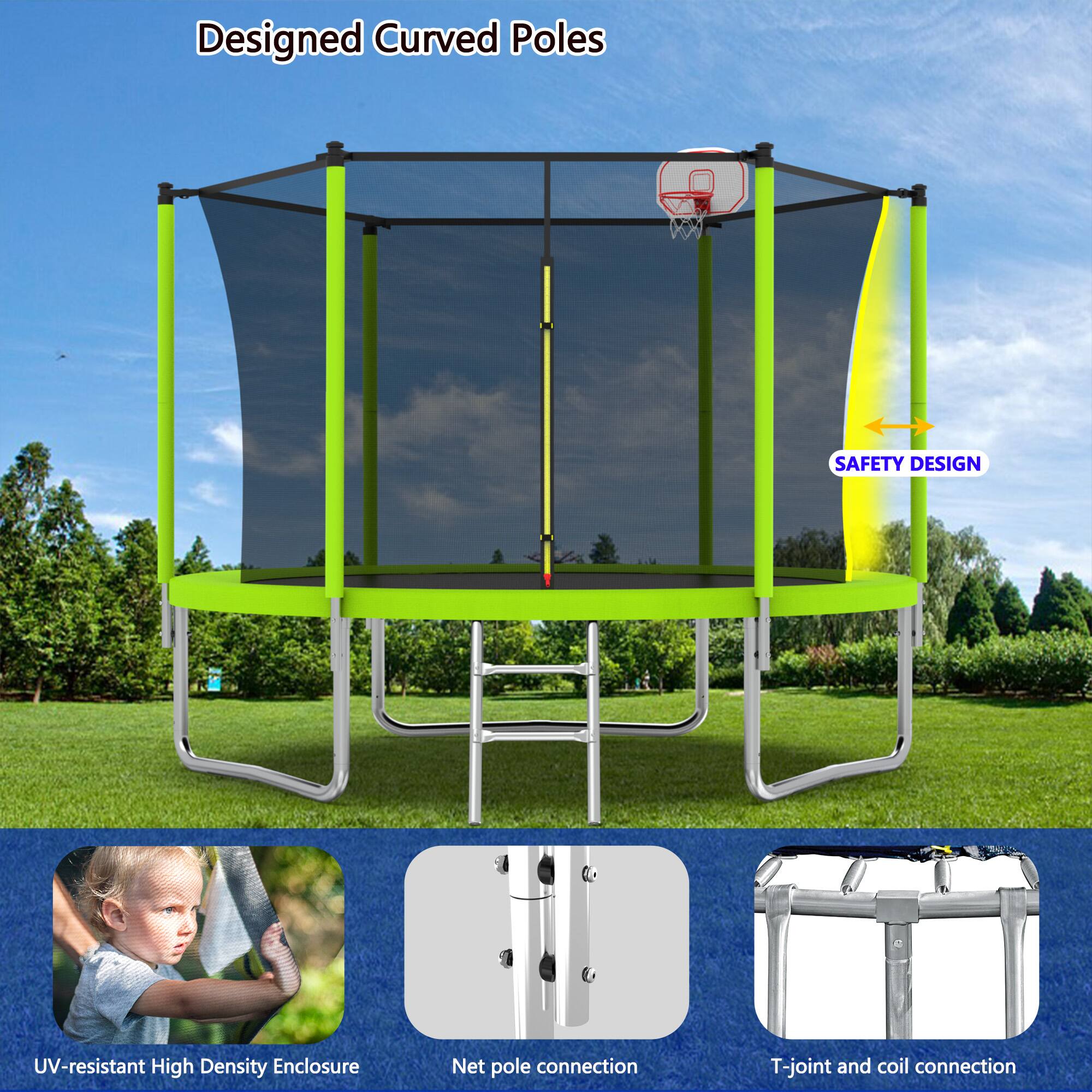 Designed Curved Poles

SAFETY DESIGN

- UV-resistant High Density Enclosure
- Net pole connection
- T-joint and coil connection